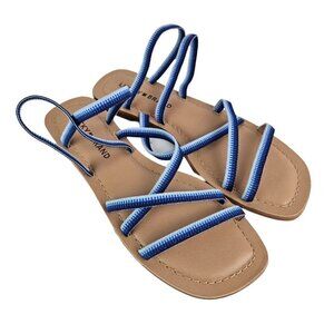 Lucky Brand Bizell Strappy Flat Sandal Blue 7